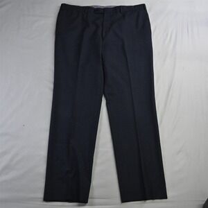 Riviera 40 x 32‎ Blue Check Kolt Straight Wool Mens Dress Pants